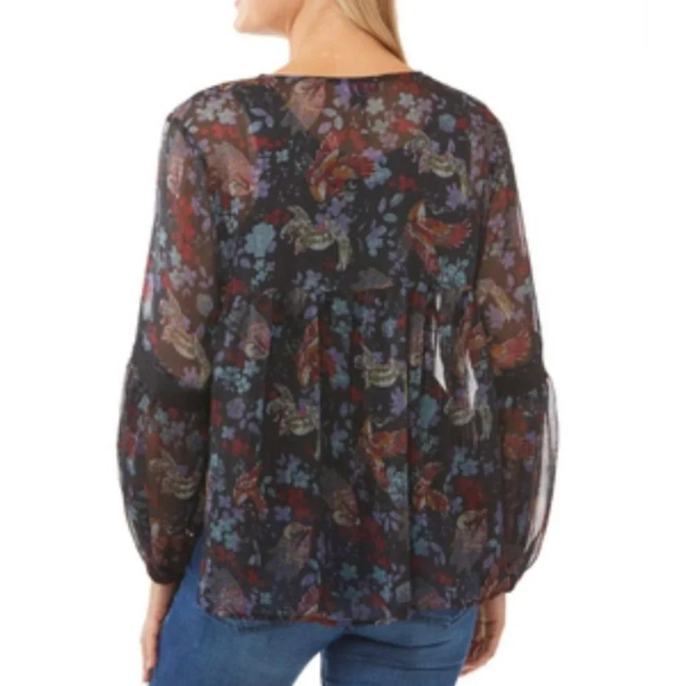Ladies JW Flowing Peasant Top Size Medium